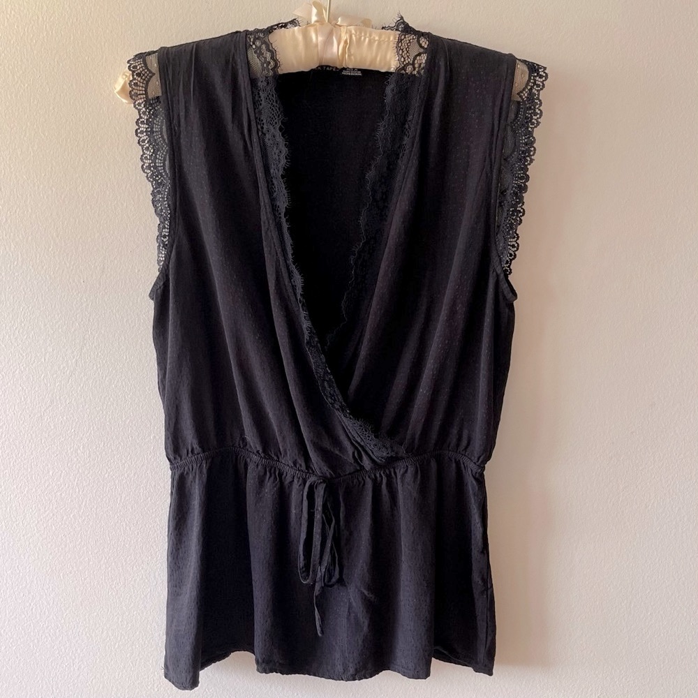 Surplice À Pois Blouse